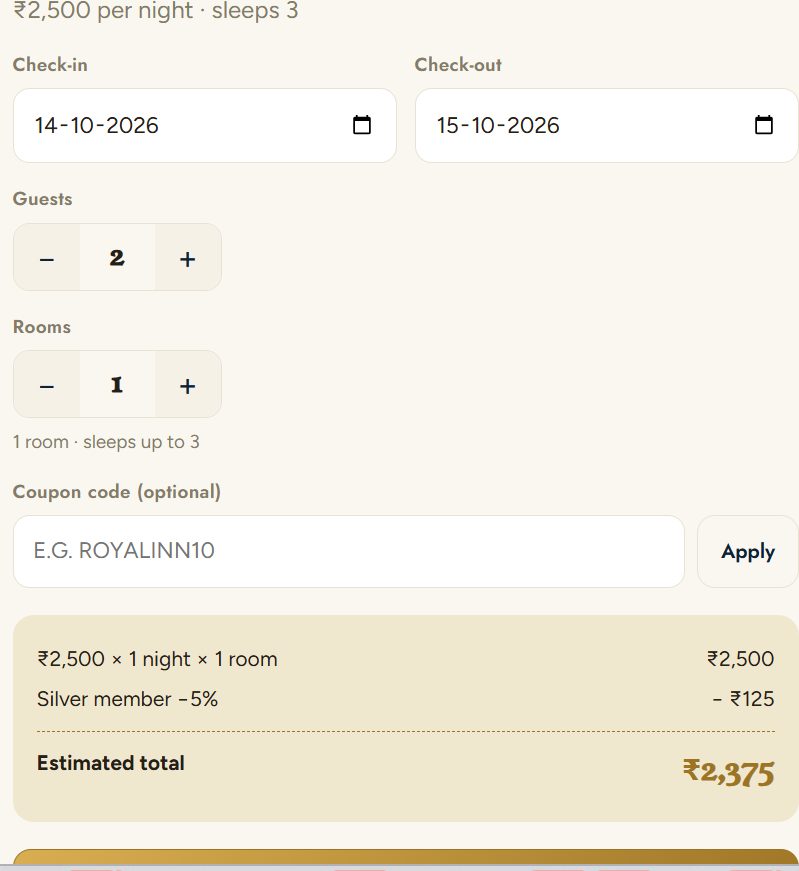 Guest app: Request to book