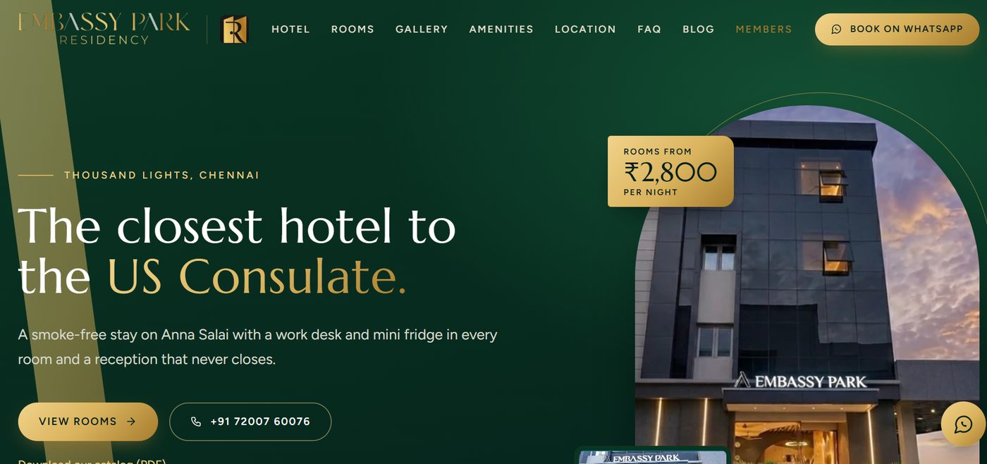 Websites, SEO and AI search: embassypark.in