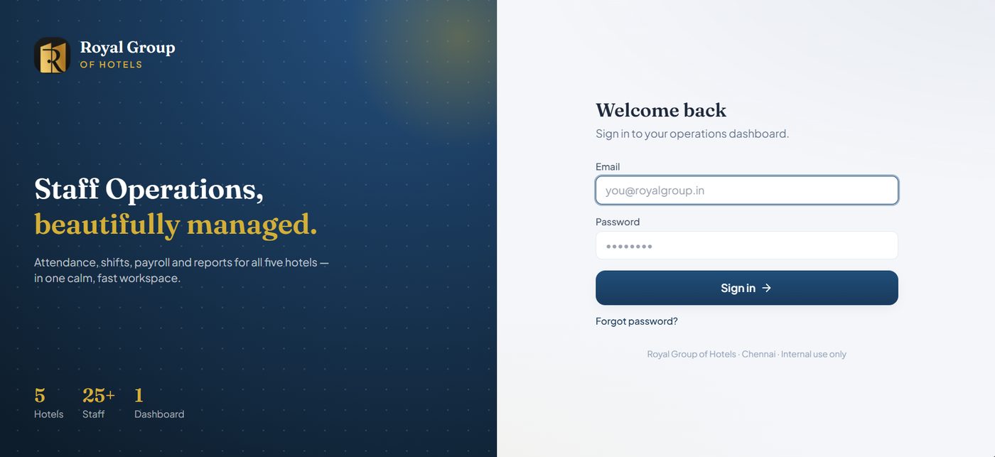Staff OS: Login